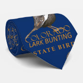Colorado Territory Bird De Lark Bunting Stropdas (Opgerold)