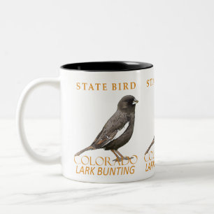 Colorado Territory Bird De Lark Bunting Tweekleurige Koffiemok