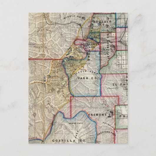 Colorado Territory Briefkaart (Voorkant)