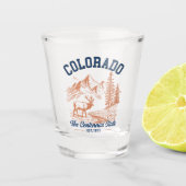 Colorado The Centennial State | Mountain Wildlife Shot Glas (Voorkant)