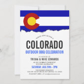Colorado thema BBQ | Party Flag Uitnodigen Kaart (Voorkant)