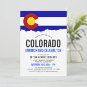 Colorado thema BBQ | Party Flag Uitnodigen Kaart (Staand voorkant)
