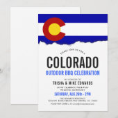 Colorado thema BBQ | Party Flag Uitnodigen Kaart (Voorkant / Achterkant)