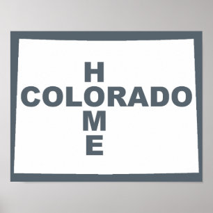 Colorado Thuis Weg Van Staat Poster Bord
