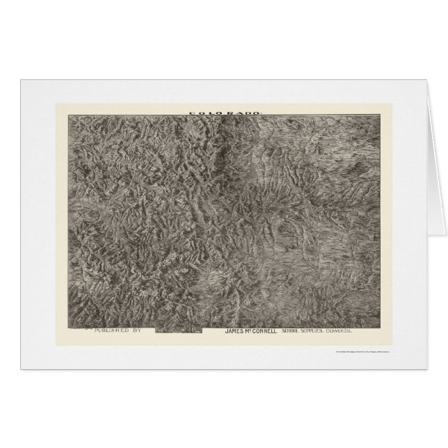 Colorado Topografische kaart 1894 (Voorkant Horizontaal)