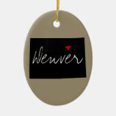 Colorado Town Keramisch Ornament (Voorkant)