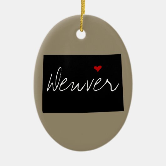 Colorado Town Keramisch Ornament (Voorkant)