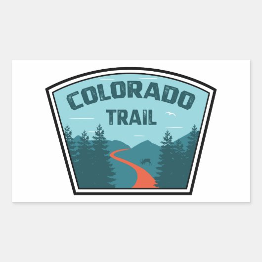 Colorado Trail Rechthoekige Sticker (Voorkant)