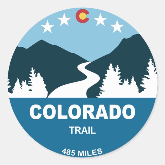 Colorado Trail Ronde Sticker (Voorkant)
