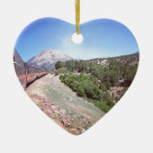 Colorado Train Scene Keramisch Ornament (Voorkant)