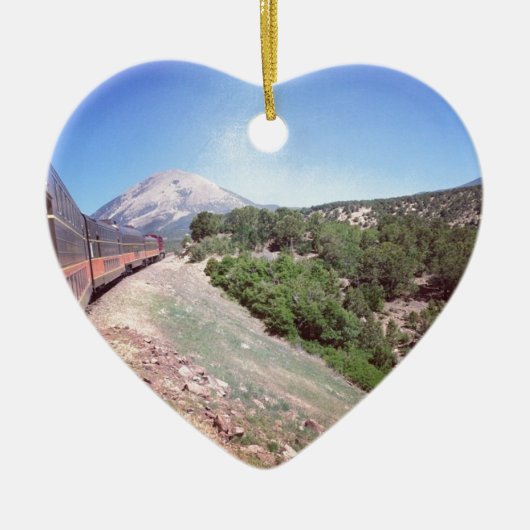 Colorado Train Scene Keramisch Ornament (Voorkant)