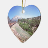 Colorado Train Scene Keramisch Ornament (Links)