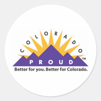 Colorado Trots Ronde Sticker