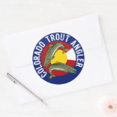 Colorado Trout Angler Ronde Sticker (Envelop)