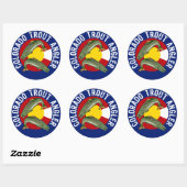 Colorado Trout Angler Ronde Sticker (Vel)