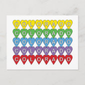 Colorado US Harten Kleurrijk Briefkaart (Voorkant)