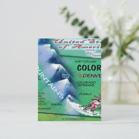 Colorado USA Kaart (Staand voorkant)