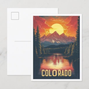 Colorado USA Kunst Vintage Reizen Briefkaart