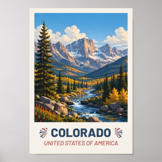 Colorado USA – Oude Reisposter Poster (Voorkant)