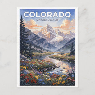 Colorado USA Reisbestemming uit het verleden Briefkaart