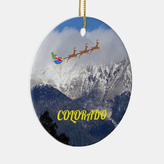 Colorado Vacation kerstversier Keramisch Ornament (Rechts)