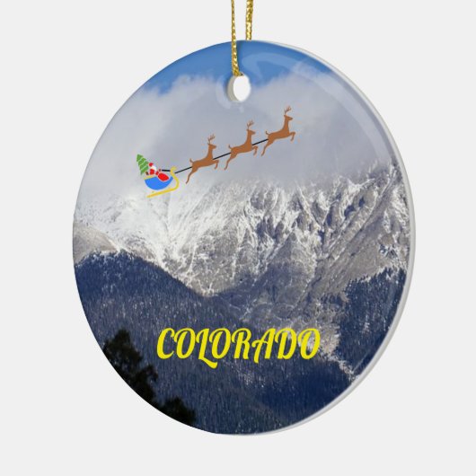 Colorado Vacation kerstversier Keramisch Ornament (Links)