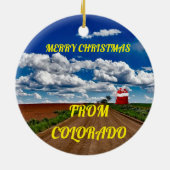 Colorado Vacation kerstversier Keramisch Ornament (Achterkant)