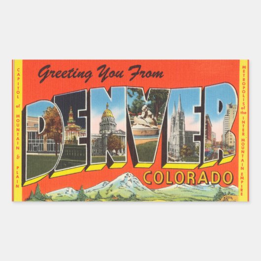 Colorado, vel van 4 Denver stickers (Voorkant)