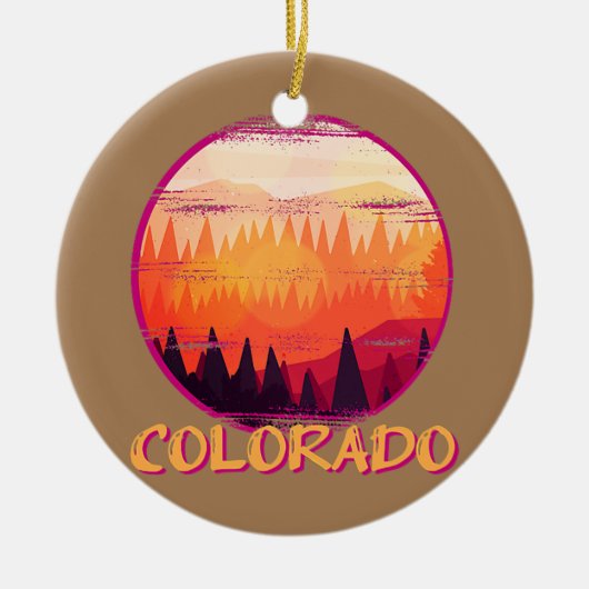 Colorado Verenigde Staten Keramisch Ornament (Voorkant)