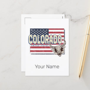 Colorado Verenigde Staten Retro State Kaart Veren