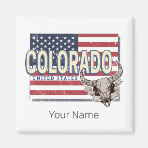 Colorado Verenigde Staten Retro State Kaart Veren Magneet