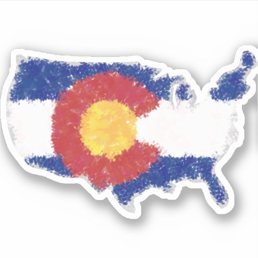 Colorado, Verenigde Staten Sticker (Voorkant)