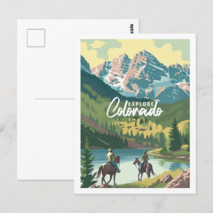 Colorado Verenigde Staten Vintage Beroemde Reispla Briefkaart