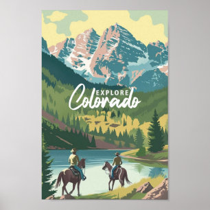 Colorado Verenigde Staten Vintage Beroemde Reispla Poster