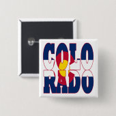 Colorado Vierkante Button 5,1 Cm (Voorkant /achterkant)