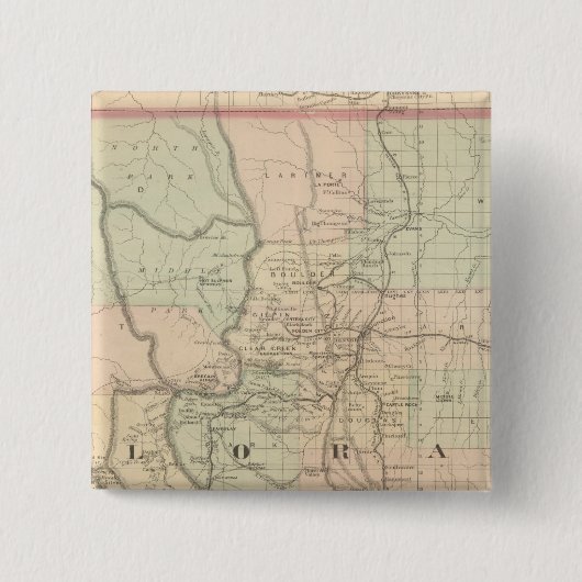 Colorado Vierkante Button 5,1 Cm (Voorkant)