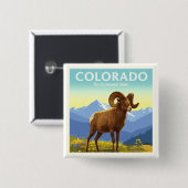  Colorado Vierkante Button 5,1 Cm (Voorkant /achterkant)