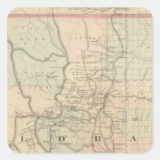 Colorado Vierkante Sticker (Voorkant)