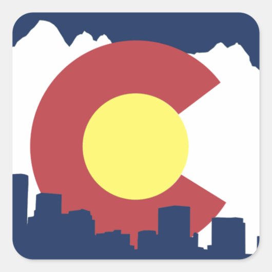 Colorado Vierkante Sticker (Voorkant)