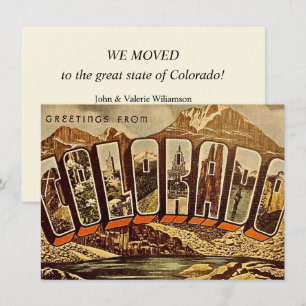 Colorado Vintage Ansichtkaart Verhuisbericht