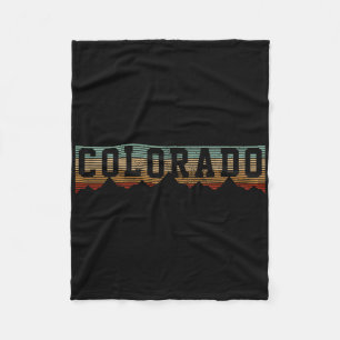 Colorado Vintage Rocky Mountains Natuur Buiten Act Fleece Deken