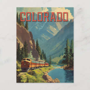 Colorado Vintage Travel Art Briefkaart