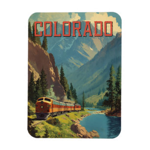 Colorado Vintage Travel Art Magneet