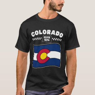 Colorado vlag 1876 t-shirt