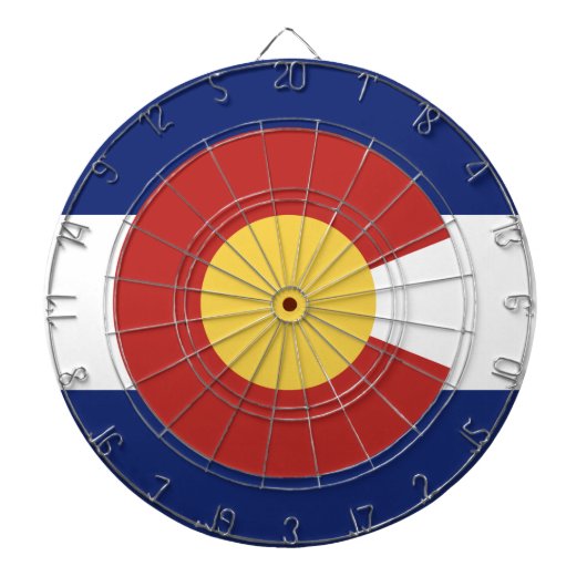 Colorado vlag aangepaste dartboard dartbord (Voorkant)