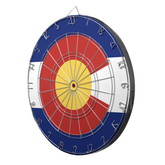 Colorado vlag aangepaste dartboard dartbord (Voorkant Rechts)
