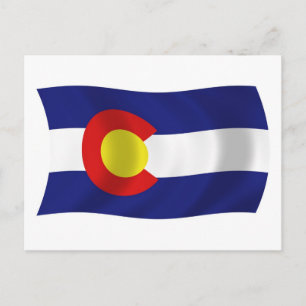 Colorado Vlag Ansichtkaart Briefkaart