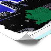 Colorado vlag artistiek denver skyline poster (Hoek)