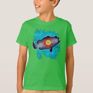 Colorado vlag bas vis kinder raglan shirt