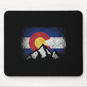 Colorado Vlag Berg Ski Winter Cadeau Wandelaar Wan Muismat